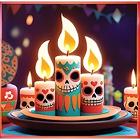 los-mariachis-muertos-candles